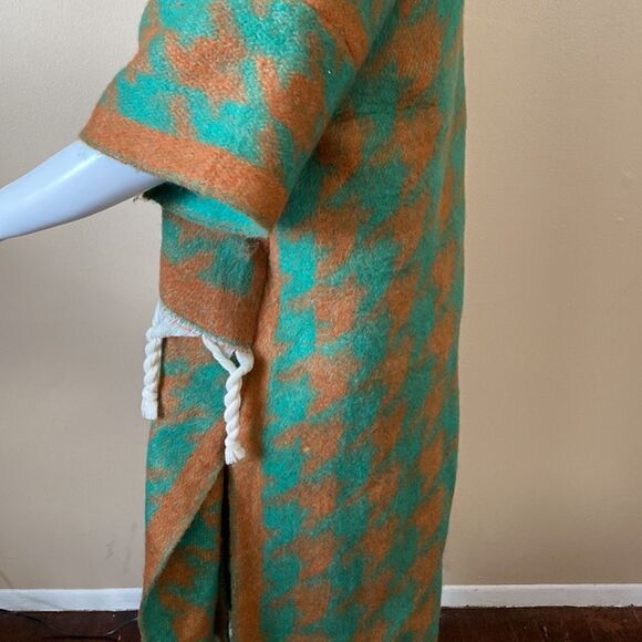 NWOT Warm Long Knit Tassel Winter Cardigan - Green & Chestnut - Picture 7 of 15